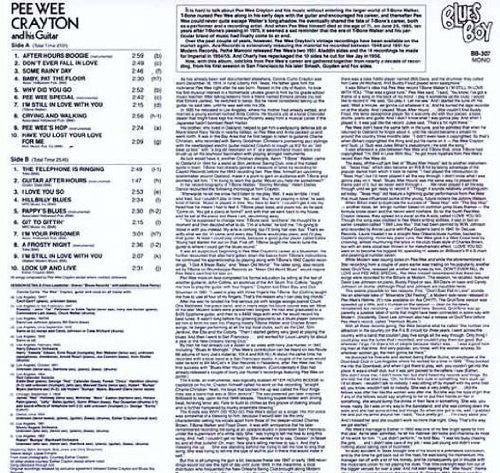 Pee Wee Crayton - After Hours Boogie { vinyl }