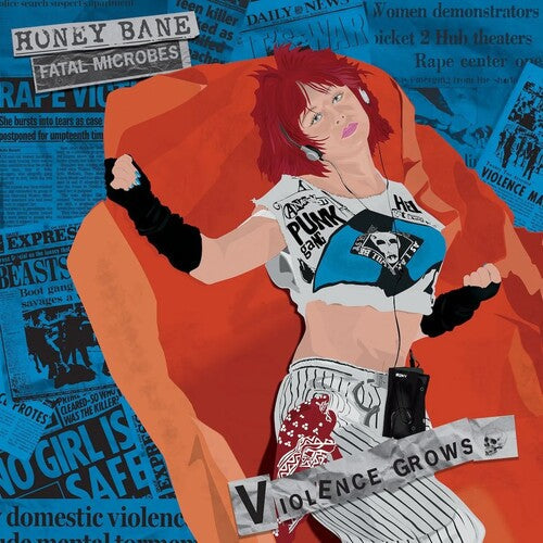 Honey Bane (Fatal Microbes) - Violence Grows - Bruised Black & Blue Vinyl (Vinyl) { vinyl }