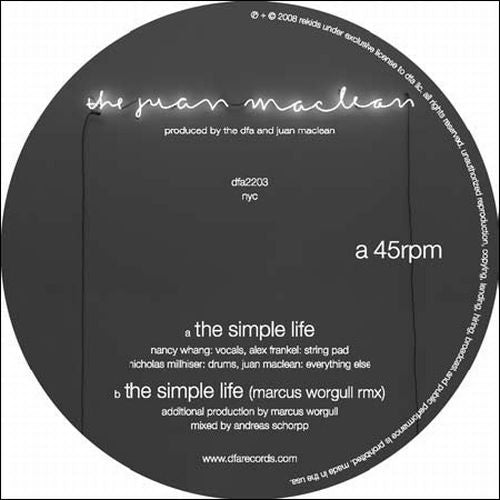 The Juan MacLean - Simple Life { vinyl }