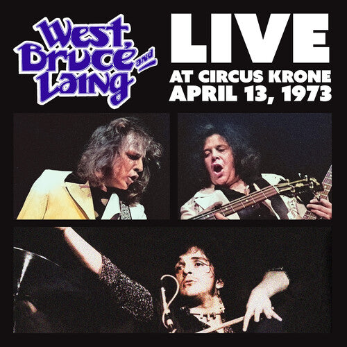 Bruce West & Laing - Live at Circus Krone, Frankfurt, Germany - April 13, 1973 - Clear Frosted Glass with Silver Swirl (Vinyl) { vinyl }