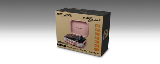 Muse Turntable Stereo System 2x5W - Pink [Tech & Turntables]