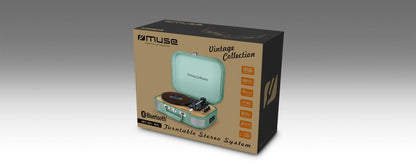 Muse Turntable Stereo System 2x5W - Green [Tech & Turntables]