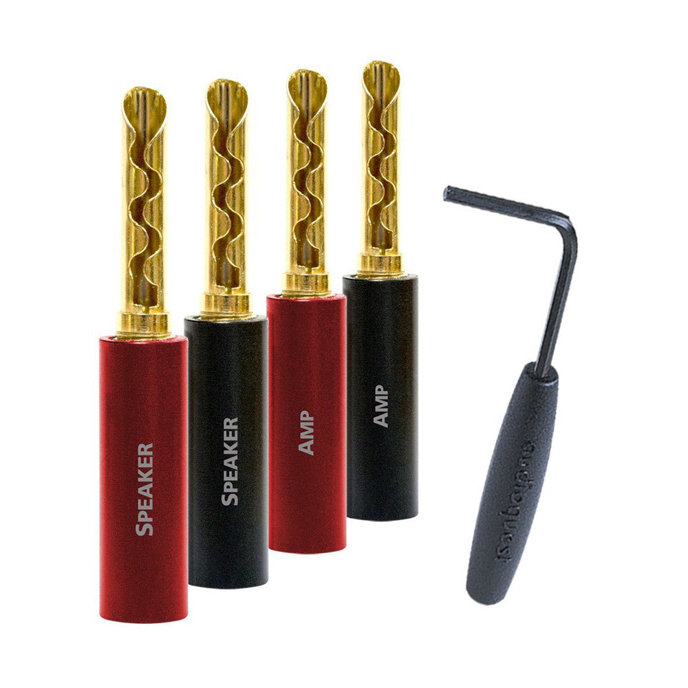 Audioquest: SureGrip 100 BFA/Banana Gold Over Beryllium-Copper (8 Pack)